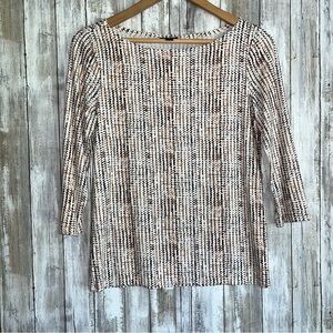 Ann Taylor Printed 3/4 Sleeve Blouse